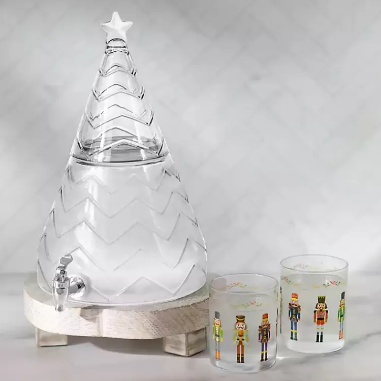 Glass Christmas Tree Drink Dispenser>Kirklands Home Best