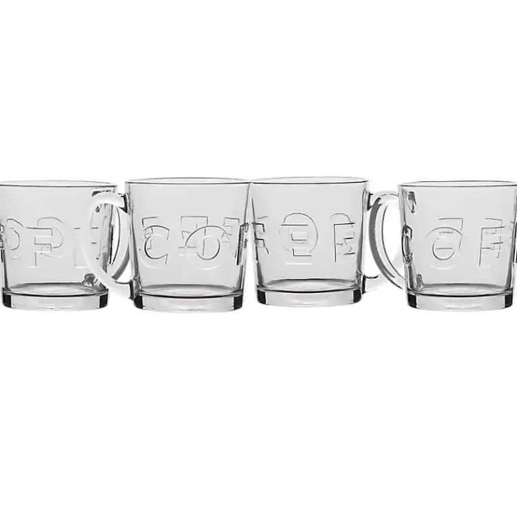 Glass Embossed Coffee Mugs, Set of 4>Kirklands Home Discount