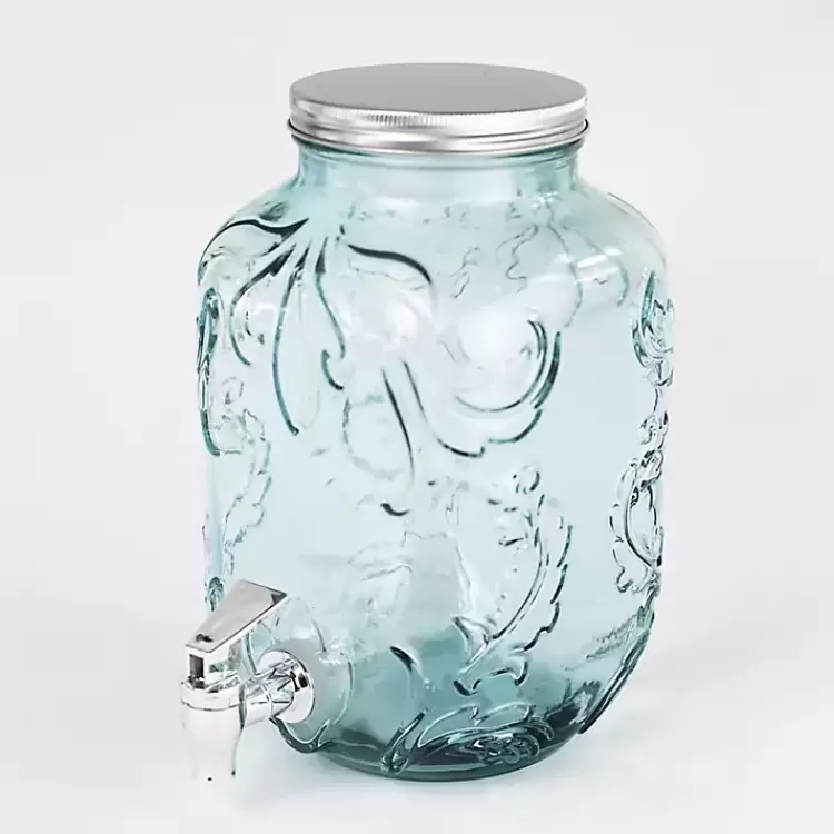 Glass Embossed Mason Jar Beverage Dispenser>Kirklands Home Store