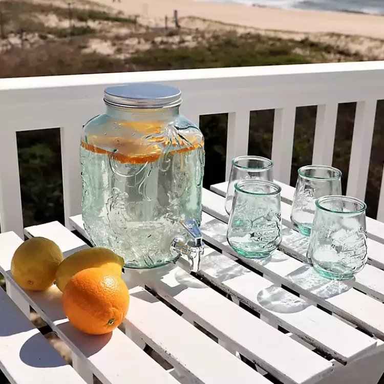glass_embossed_mason_jar_beverage_dispenser_2.webp Glass Embossed Mason Jar Beverage Dispenser>Kirklands Home Store