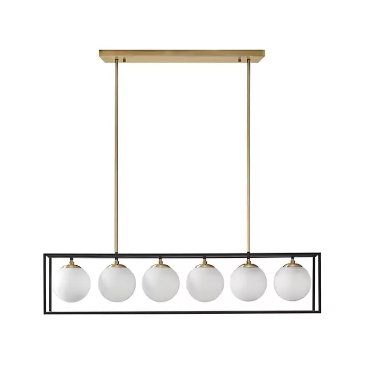 Glass Globes Rectangle Chandelier>Kirklands Home Outlet
