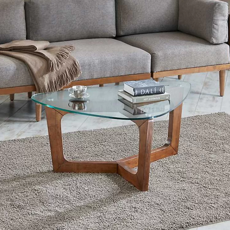 Glass Triangular Walker Coffee Table>Kirklands Home Shop