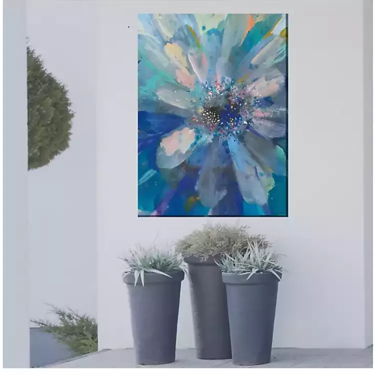 Glittery Flower Outdoor Canvas Art Print>Kirklands Home Best Sale