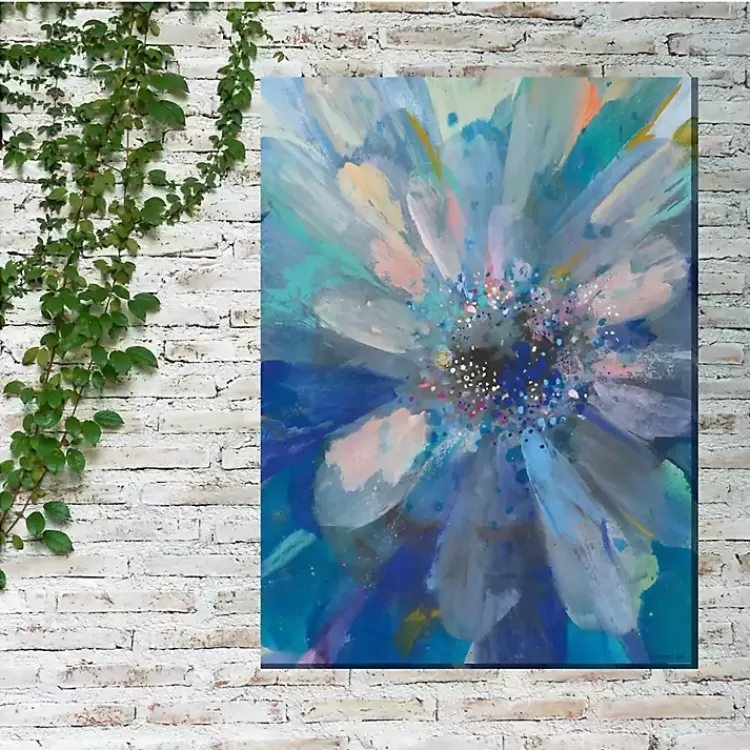 glittery_flower_outdoor_canvas_art_print_2.webp Glittery Flower Outdoor Canvas Art Print>Kirklands Home Best Sale