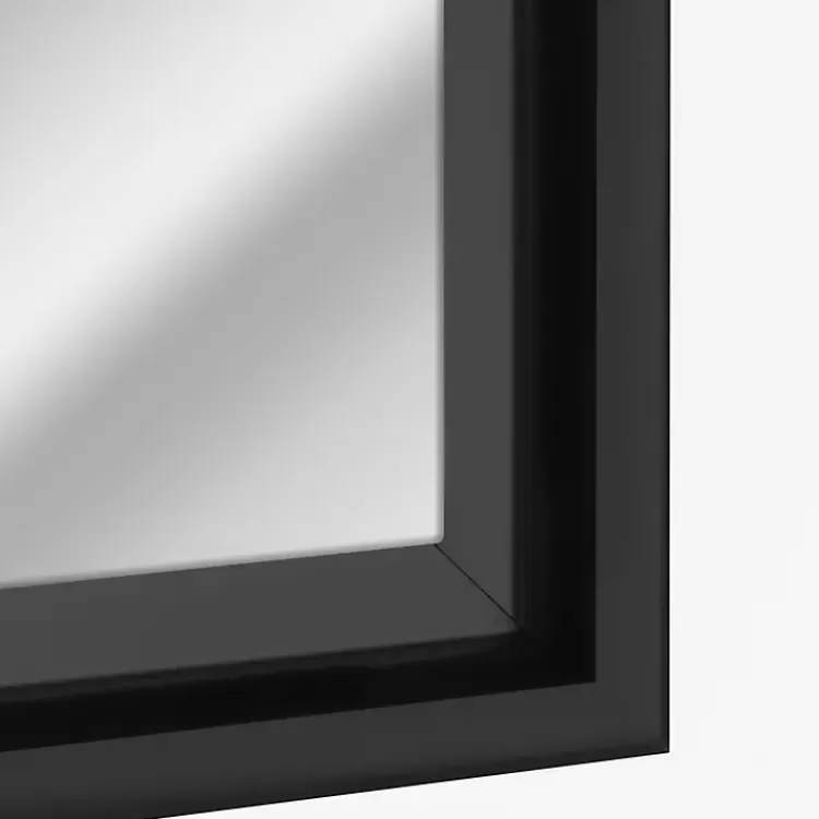 glossy_black_frame_leaning_mirror_2.webp Glossy Black Frame Leaning Mirror>Kirklands Home Best Sale