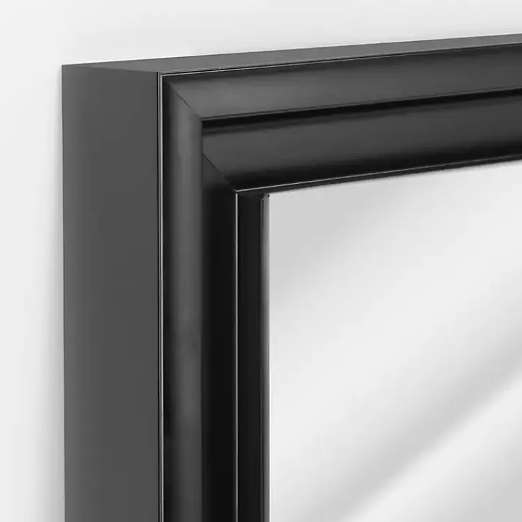 glossy_black_frame_leaning_mirror_3.webp Glossy Black Frame Leaning Mirror>Kirklands Home Best Sale