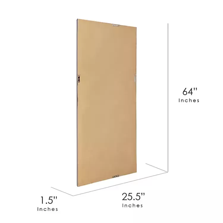glossy_black_frame_leaning_mirror_5.webp Glossy Black Frame Leaning Mirror>Kirklands Home Best Sale