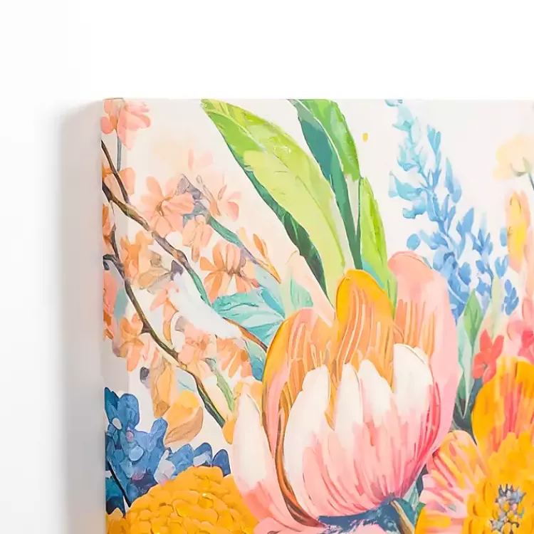 glowing_florals_canvas_art_print_2.webp Glowing Florals Canvas Art Print>Kirklands Home Outlet