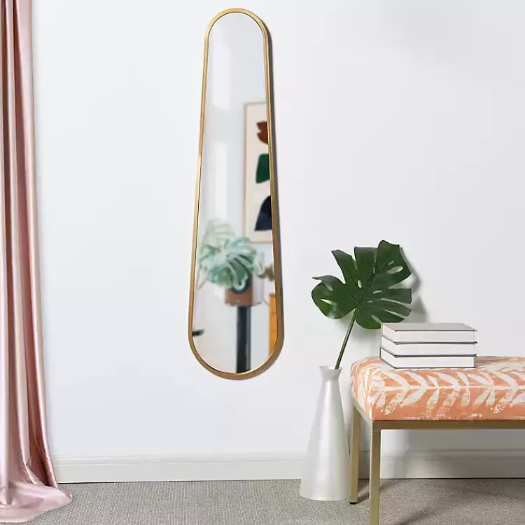 Gold Abstract Oblong Wall Mirror>Kirklands Home Flash Sale