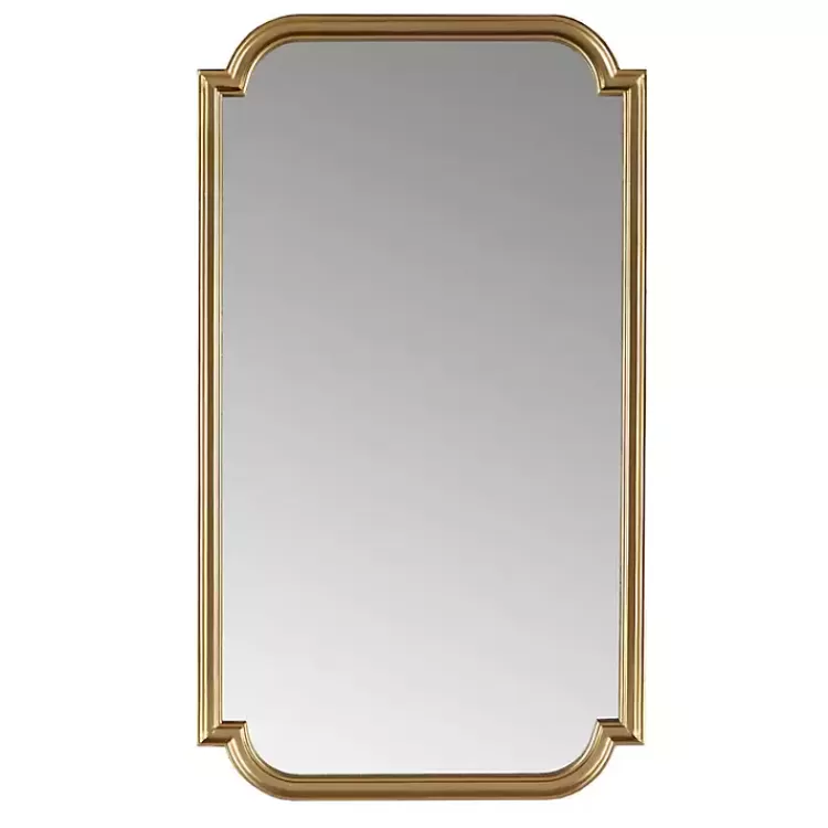 Gold Adelaide Scalloped Rectangular Wall Mirror>Kirklands Home Online