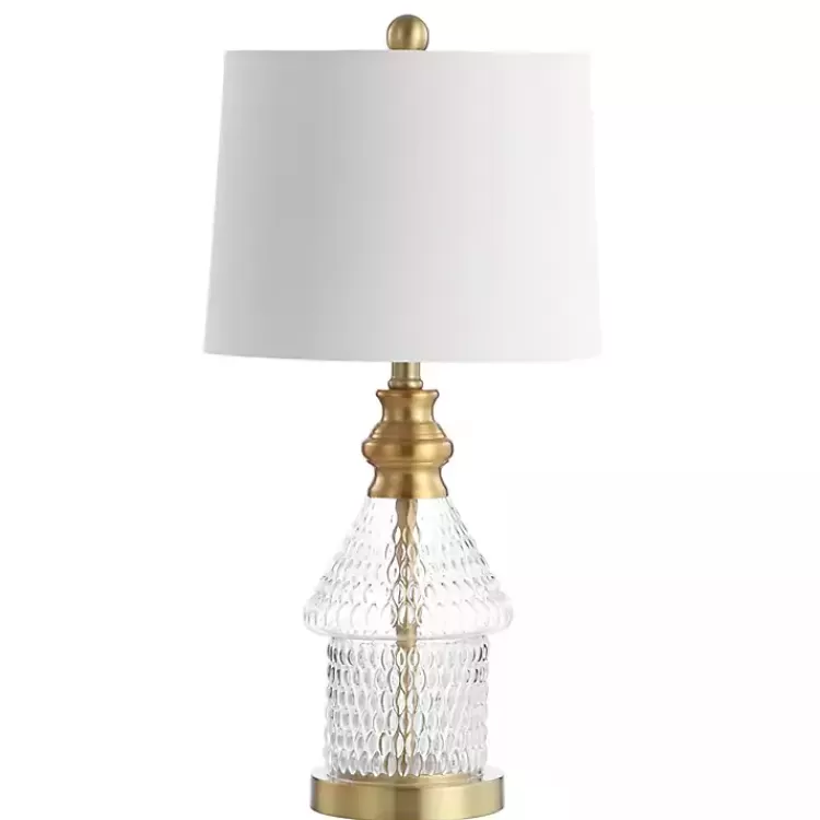 Gold and Clear Bubble Glass Table Lamp>Kirklands Home Outlet