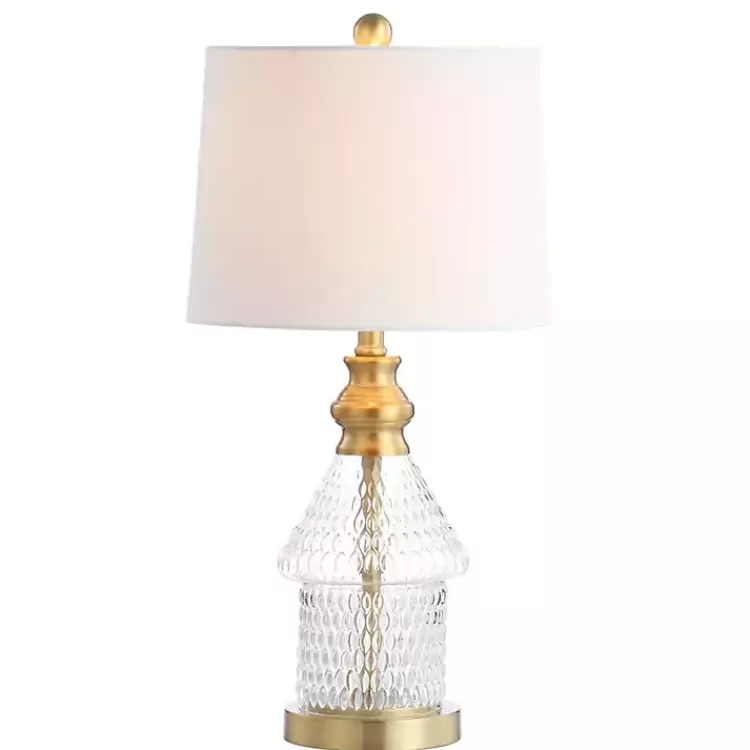 Gold and Clear Bubble Glass Table Lamp>Kirklands Home Outlet