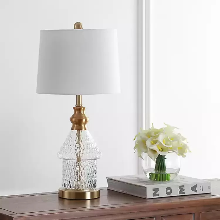 gold_and_clear_bubble_glass_table_lamp_3.webp Gold and Clear Bubble Glass Table Lamp>Kirklands Home Outlet