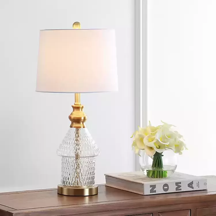 gold_and_clear_bubble_glass_table_lamp_4.webp Gold and Clear Bubble Glass Table Lamp>Kirklands Home Outlet