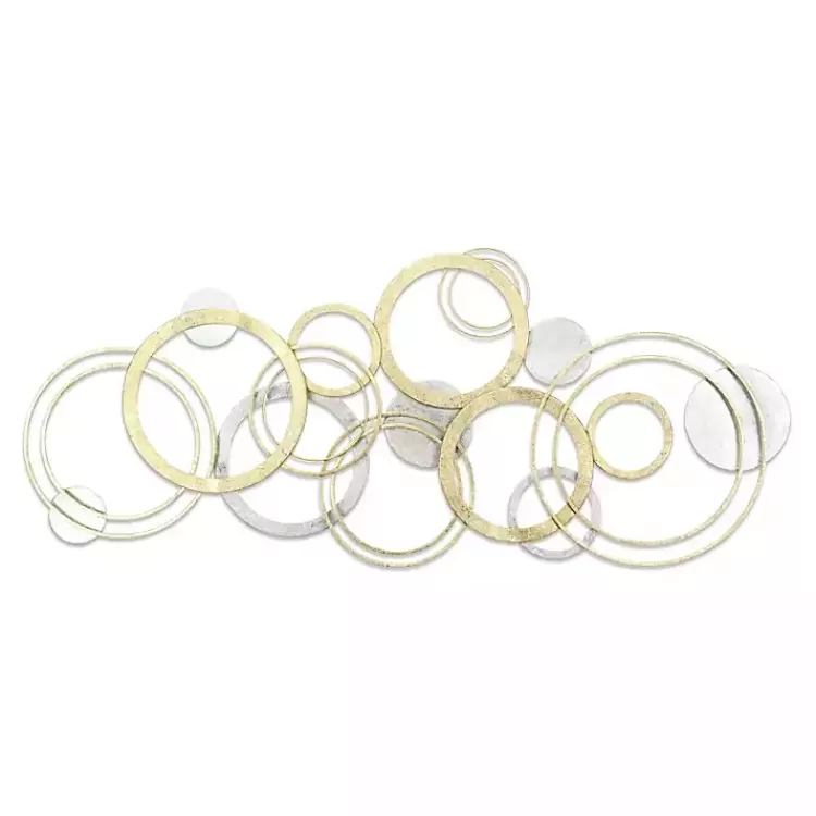 Gold and Silver Metal Multi Ring Wall Plaque>Kirklands Home Shop