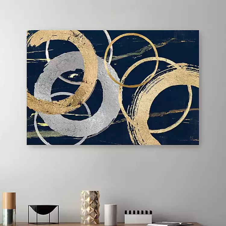 Gold and Silver Rings Canvas Art Print, 48x32 in.>Kirklands Home Best