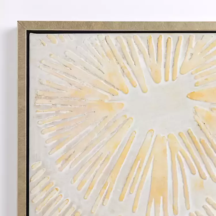 Gold and White Abstract Framed Canvas Art Print>Kirklands Home Best Sale