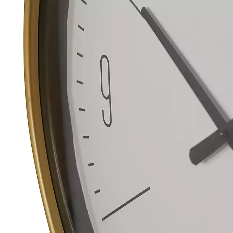 Gold and White Classic Wall Clock>Kirklands Home Best Sale