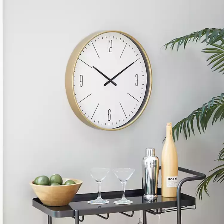 gold_and_white_classic_wall_clock_4.webp Gold and White Classic Wall Clock>Kirklands Home Best Sale