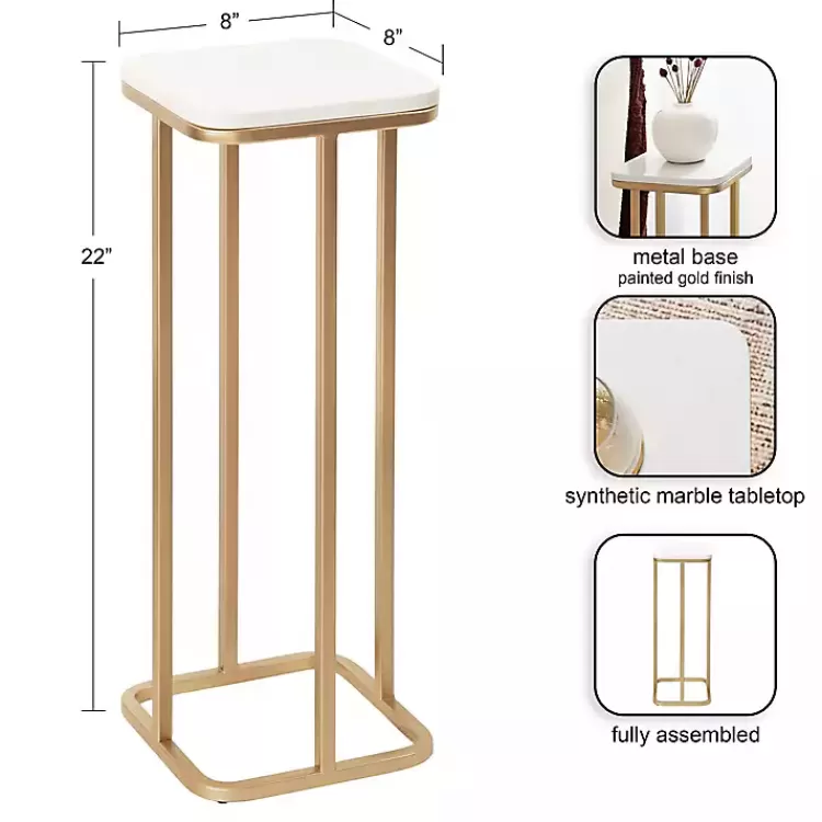 and White Credele Accent Table>Kirklands Home Store