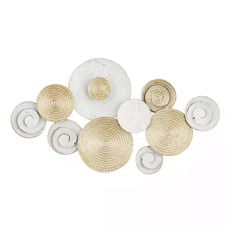 Gold and White Round Layered Plates Wall Sculpture>Kirklands Home Discount