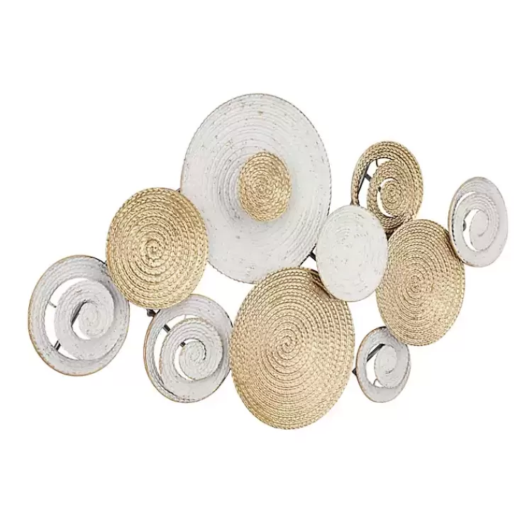 gold_and_white_round_layered_plates_wall_sculpture_3.webp Gold and White Round Layered Plates Wall Sculpture>Kirklands Home Discount