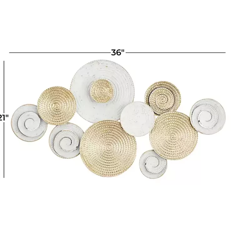 gold_and_white_round_layered_plates_wall_sculpture_5.webp Gold and White Round Layered Plates Wall Sculpture>Kirklands Home Discount