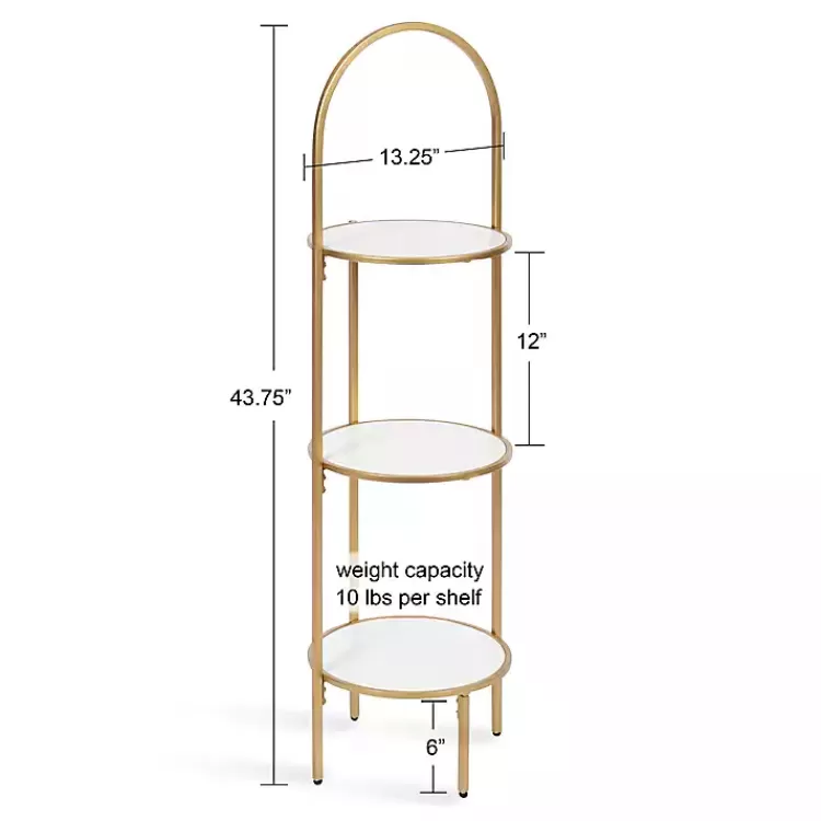 Gold Arched 3-Tier Plant Stand>Kirklands Home Discount