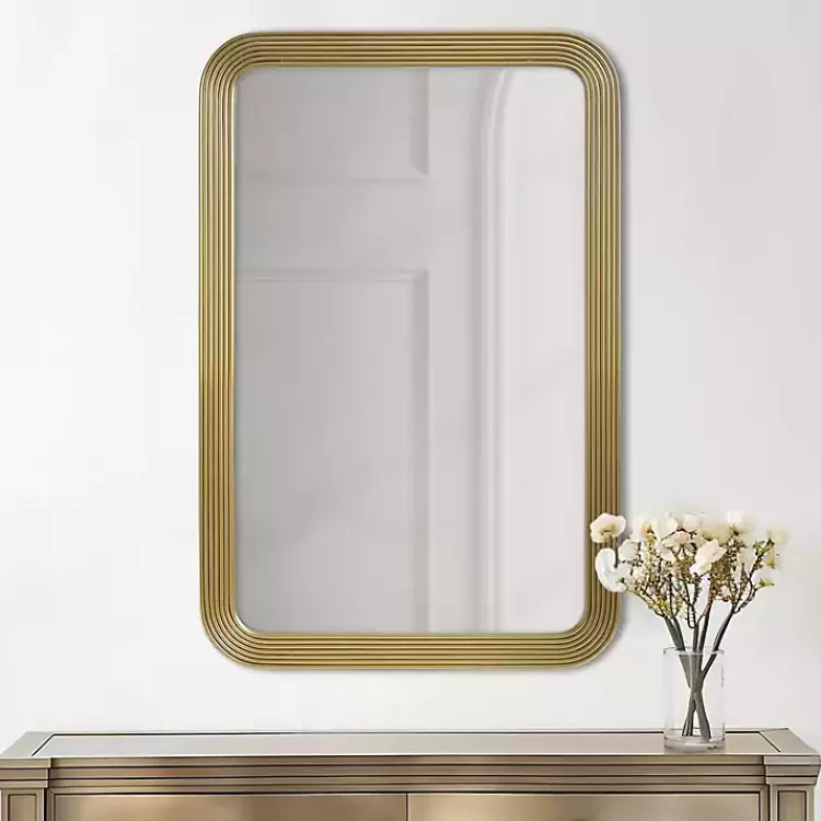Gold Aurelia Fluted Wall Mirror>Kirklands Home Cheap