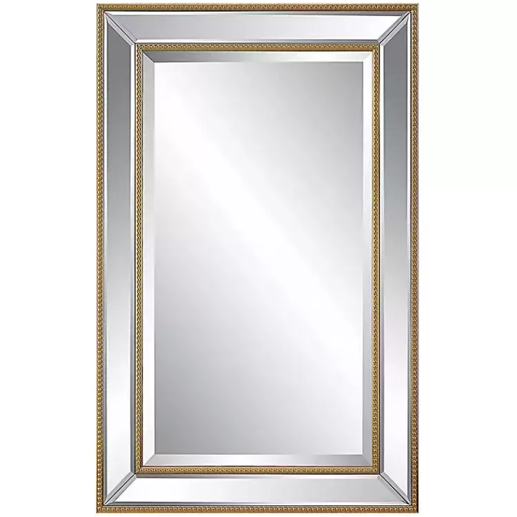 Beaded Double Frame Beveled Wall Mirror>Kirklands Home Best Sale