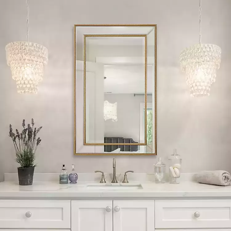 Beaded Double Frame Beveled Wall Mirror>Kirklands Home Best Sale