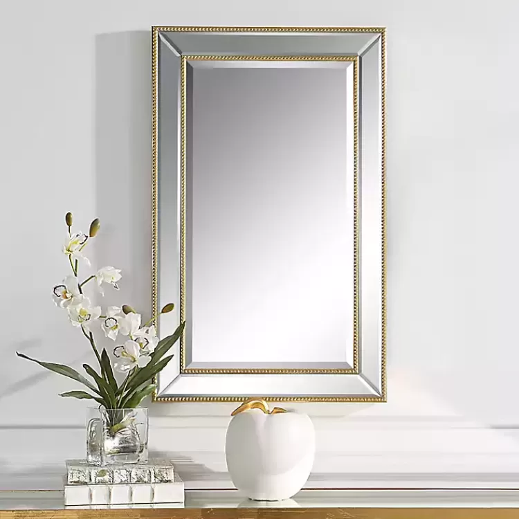 gold_beaded_double_frame_beveled_wall_mirror_6.webp Beaded Double Frame Beveled Wall Mirror>Kirklands Home Best Sale