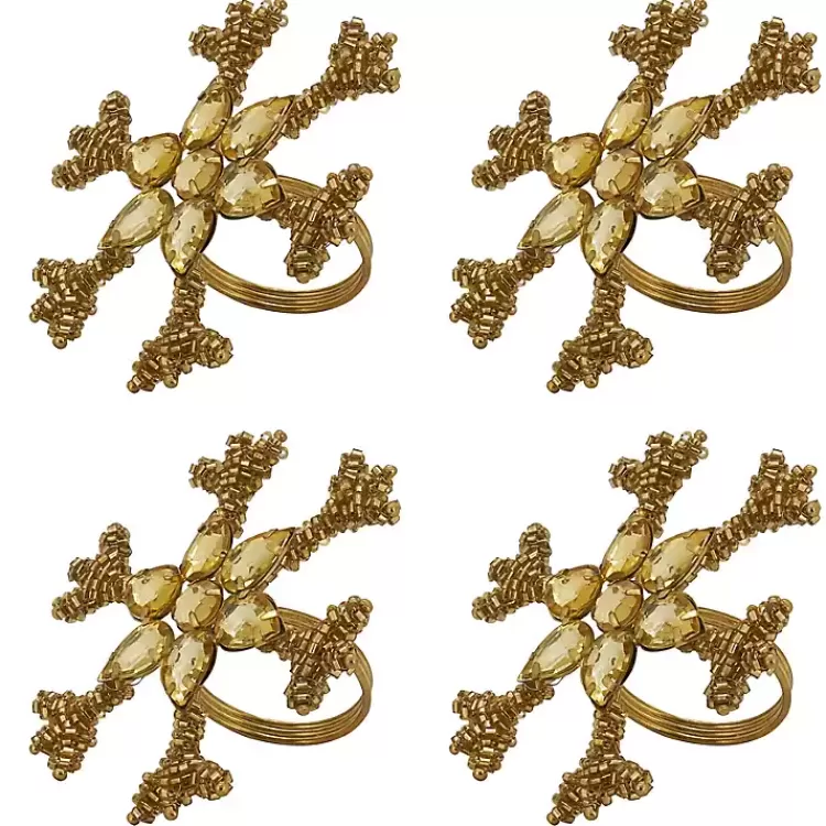 Beaded Snowflake Napkin Rings, Set of 4>Kirklands Home Best