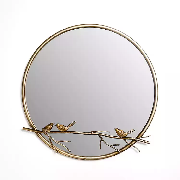 Gold Birds on Branch Wall Mirror>Kirklands Home Hot