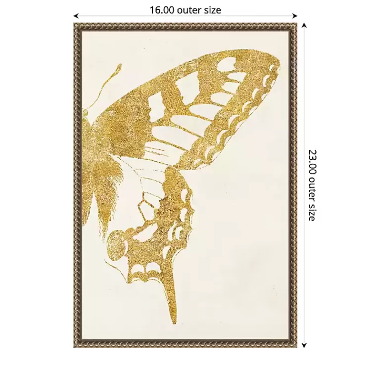 gold_butterfly_wings_framed_canvas_art_print_3.webp Gold Butterfly Wings Framed Canvas Art Print>Kirklands Home Hot