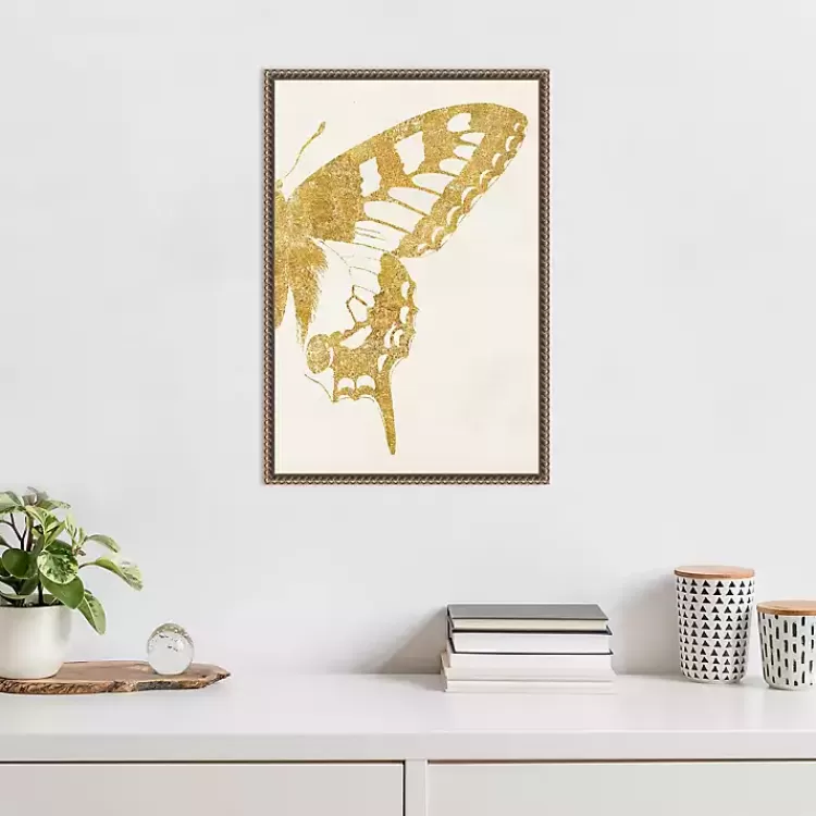 gold_butterfly_wings_framed_canvas_art_print_5.webp Gold Butterfly Wings Framed Canvas Art Print>Kirklands Home Hot