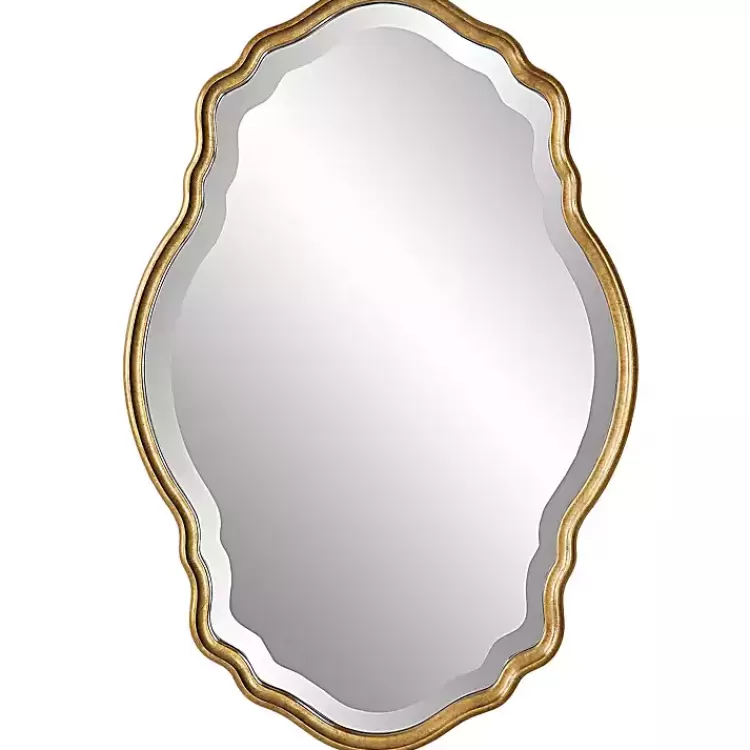 Gold Curved Beveled Frame Mirror>Kirklands Home Online