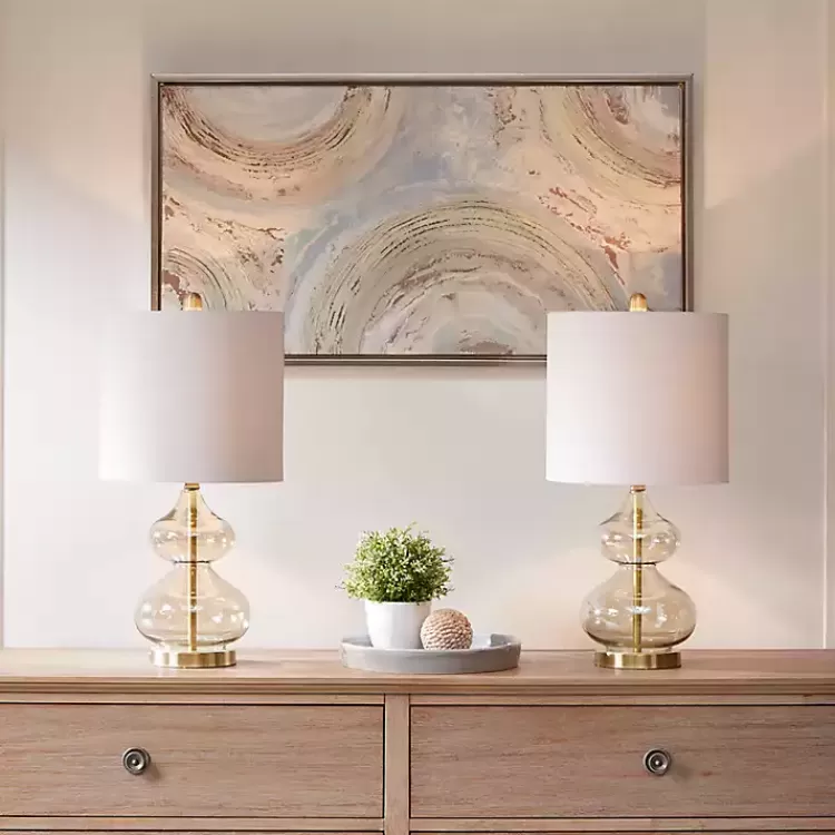 Curved Glass Table Lamps, Set of 2>Kirklands Home Online