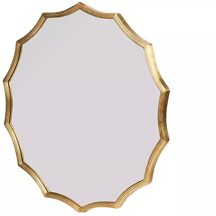 Gold Curved Sunburst Wall Mirror>Kirklands Home Best Sale