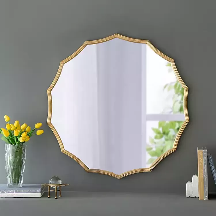 gold_curved_sunburst_wall_mirror_5.webp Gold Curved Sunburst Wall Mirror>Kirklands Home Best Sale