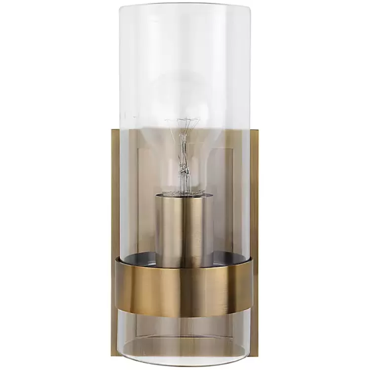 gold_cylinder_glass_shade_wall_sconce_2.webp Gold Cylinder Glass Shade Wall Sconce>Kirklands Home Hot