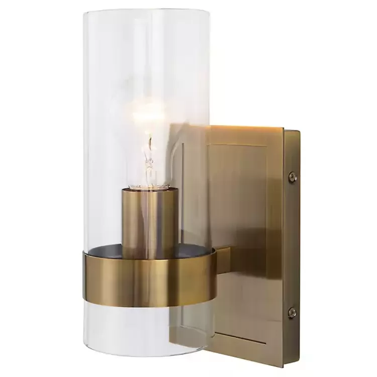 gold_cylinder_glass_shade_wall_sconce_3.webp Gold Cylinder Glass Shade Wall Sconce>Kirklands Home Hot