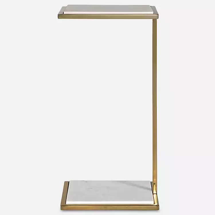 Gold Elevated Marble Accent Table>Kirklands Home Online