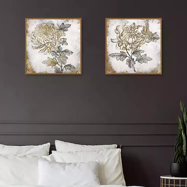 gold_fleur_floral_pc_canvas_art_print_set_3.webp Gold Fleur Floral 2-pc. Canvas Art Print Set>Kirklands Home Flash Sale