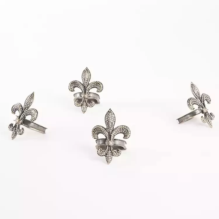 Gold Fleur-De-Lis Napkin Rings, Set of 4>Kirklands Home Cheap