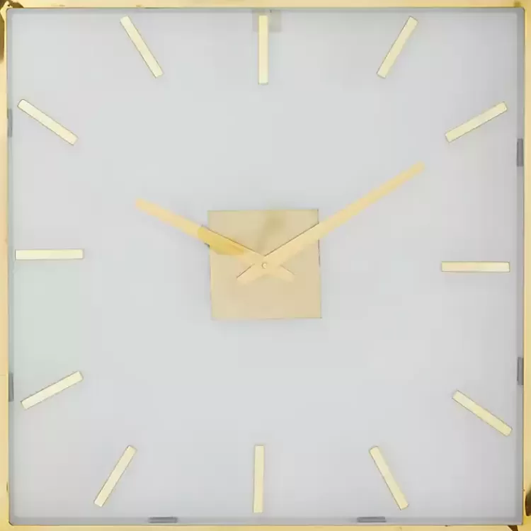 Gold Frame & Clear Face Wall Clock>Kirklands Home Store