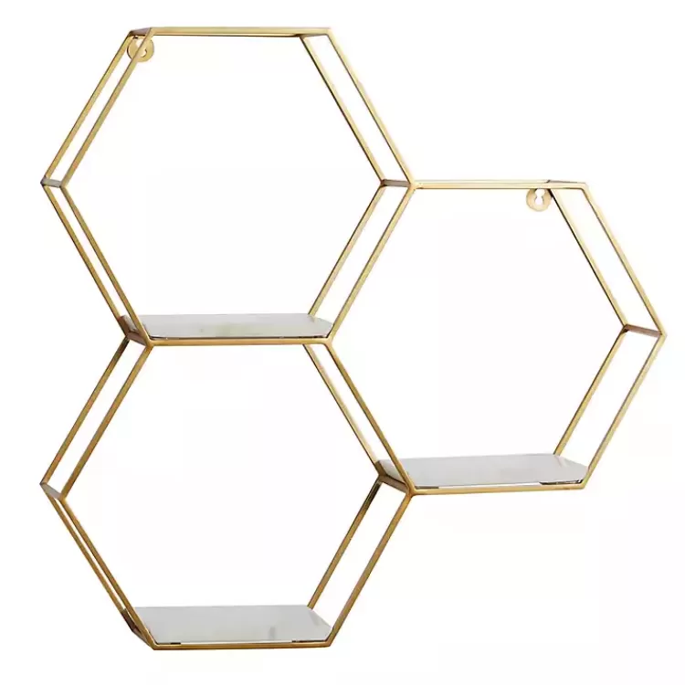 Frame Marble Honeycomb Wall Shelf>Kirklands Home Best