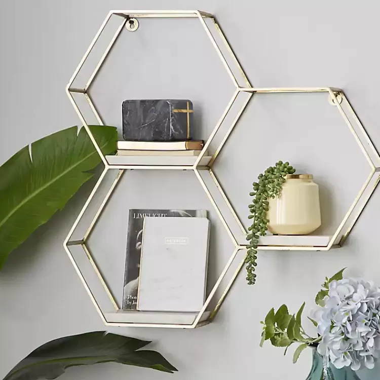 Frame Marble Honeycomb Wall Shelf>Kirklands Home Best