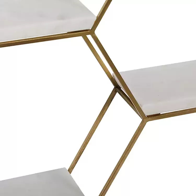 gold_frame_marble_honeycomb_wall_shelf_2.webp Frame Marble Honeycomb Wall Shelf>Kirklands Home Best