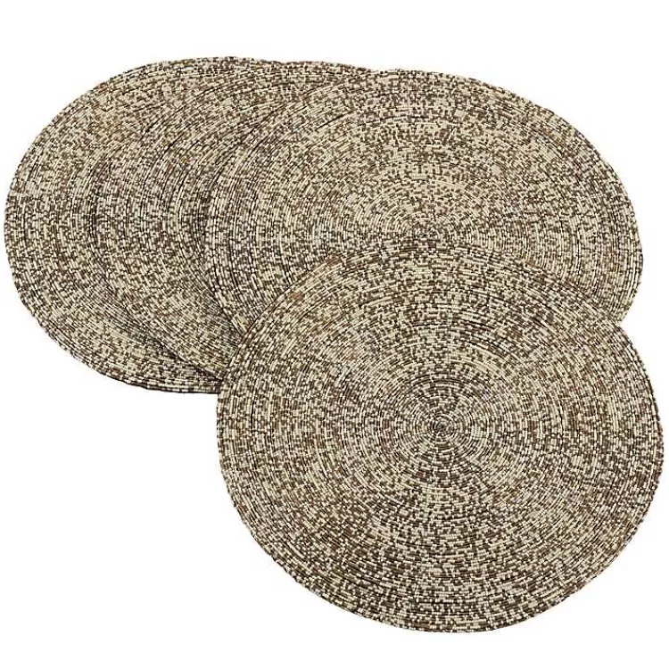 Gold Glass Beaded Round Placemats, Set of 4>Kirklands Home Cheap